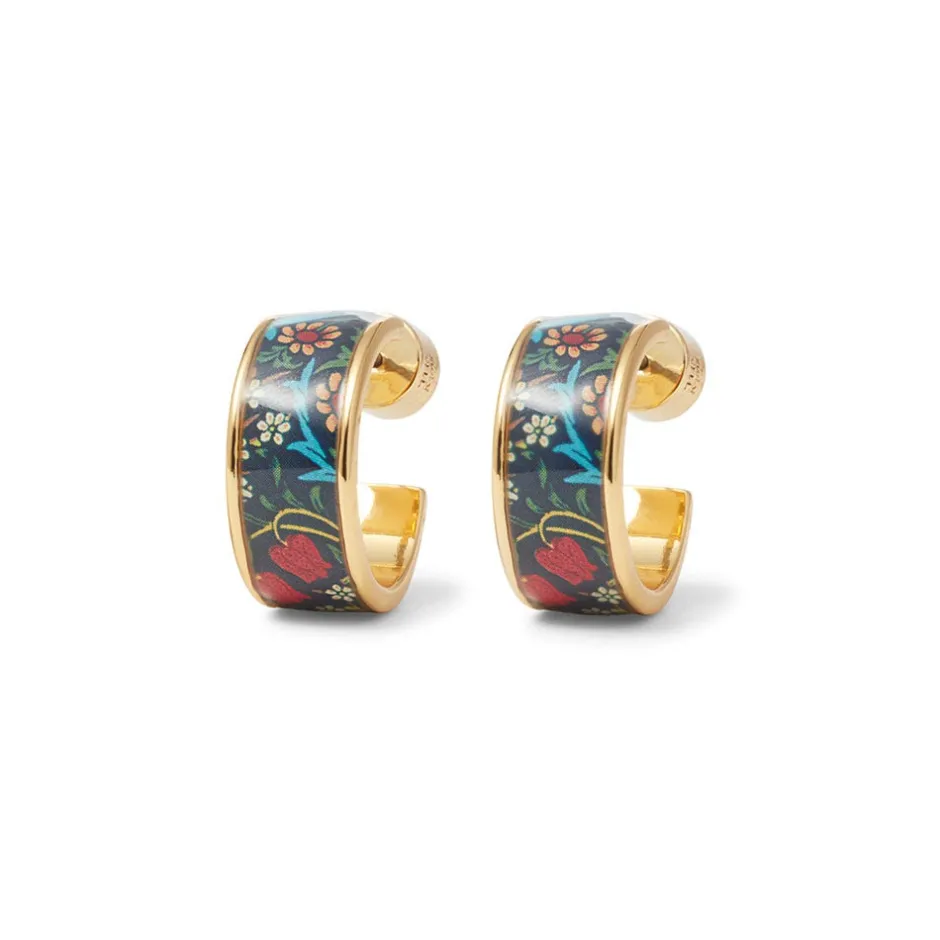 Online William Morris Blackthorn Enamel Hoop Earrings Earrings