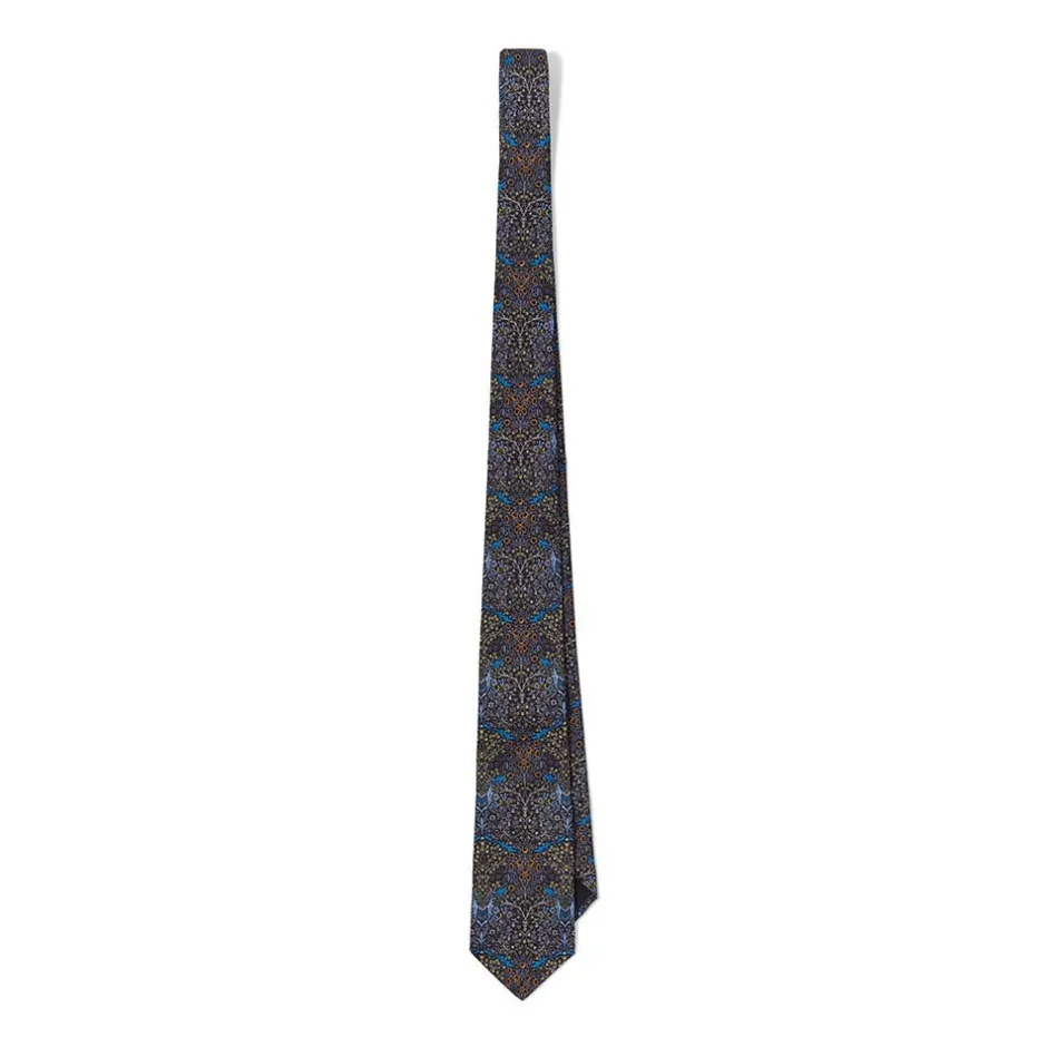 Best William Morris Blackthorn Silk Necktie Small Accessories