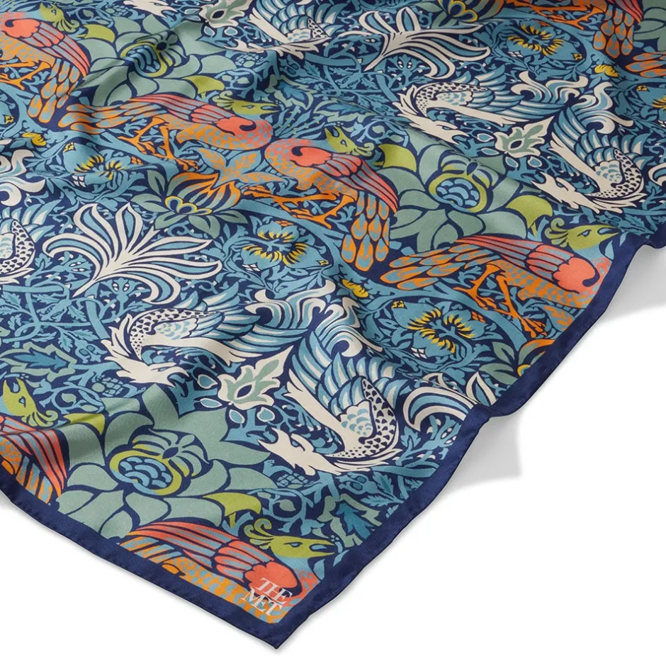 Online William Morris Peacock and Dragon Square Silk Scarf Scarves & Wraps