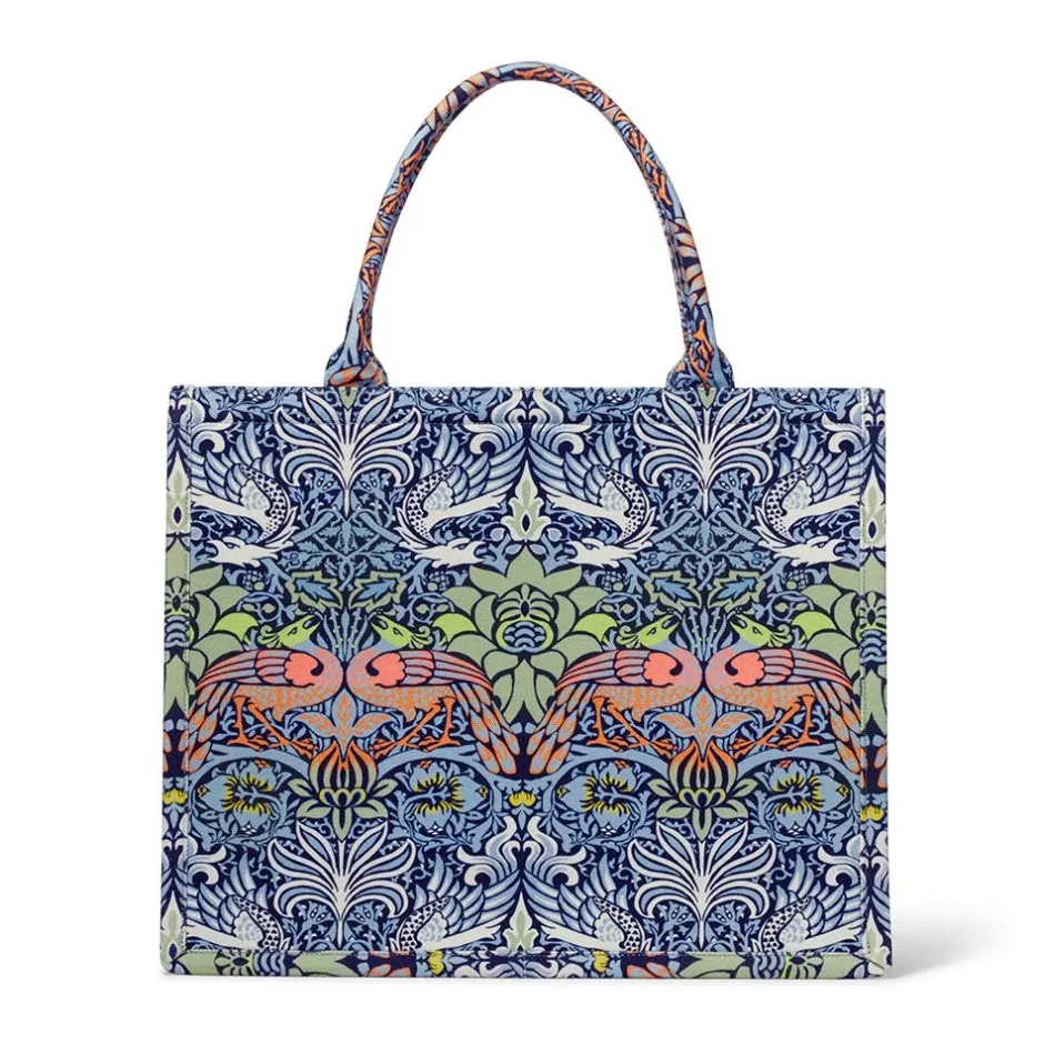 Outlet William Morris Peacock and Dragon Oversize Structured Tote Bags