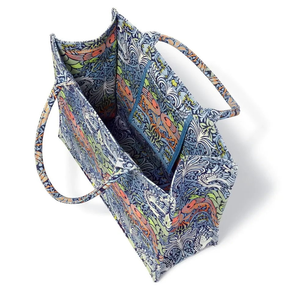 Outlet William Morris Peacock and Dragon Oversize Structured Tote Bags