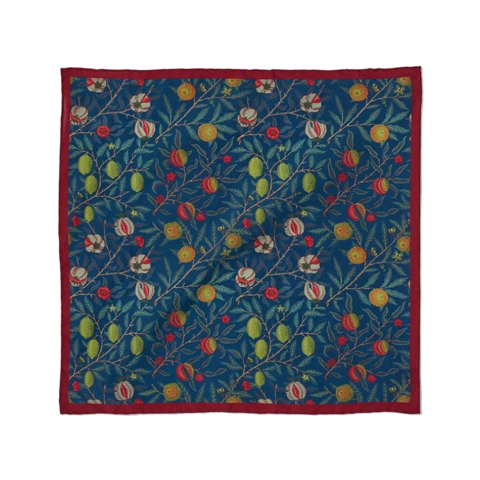 Clearance William Morris Pomegranate Cotton-and-Silk Pocket Square Small Accessories