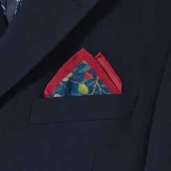 Clearance William Morris Pomegranate Cotton-and-Silk Pocket Square Small Accessories